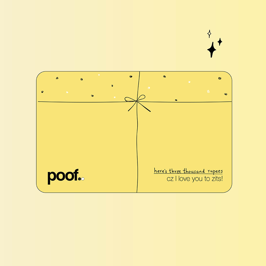 'Cz I Love You To Zits' Gift Cards - Poof