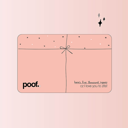 'Cz I Love You To Zits' Gift Cards - Poof